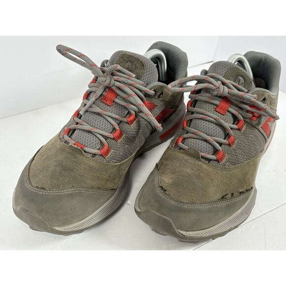 Men’s Merrell Zion Hiking Shoes Vibram FlexPlate Gray / Orange - Size 8.5